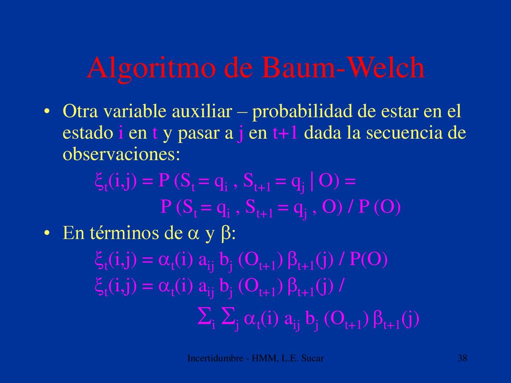 Sesi N Modelos Ocultos De Markov Ppt Descargar